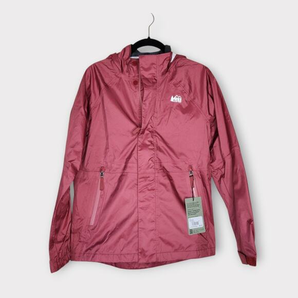 NEW REI Rainwall Jacket Red Rose Currant Kid's Size Large (14-16)